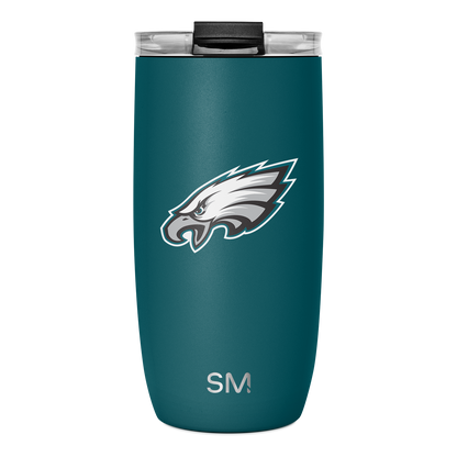 NFL Voyager Tumbler with Clear Flip Lid & Straw